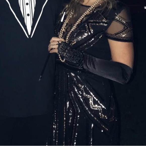 Women’s 1920s Gatsby Flapper Sequin Dress - Picture 5 of 8